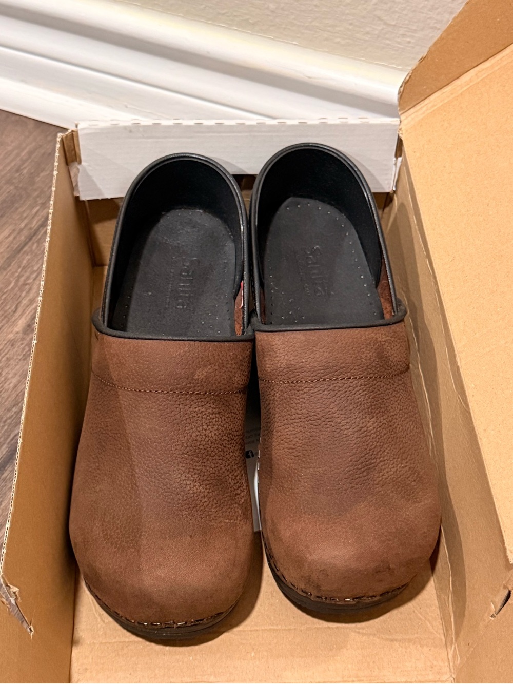 Sanita Original Professional Clogs EU 40 US 8.5–9 Antique Brown Oiled Leather